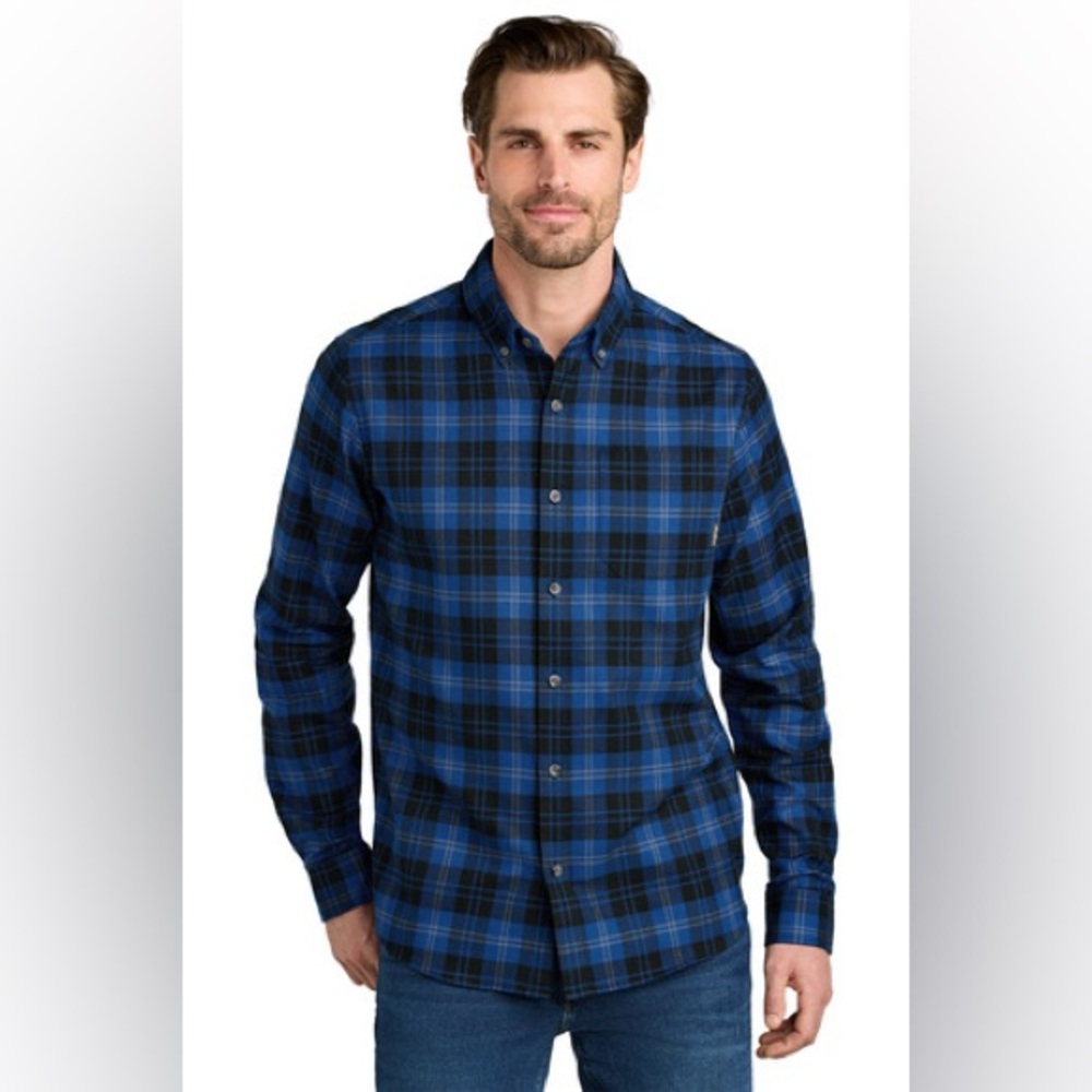 Eddie Bauer. Classic Fit Favorite Flannel. Cobalt Tartan. Size Small.